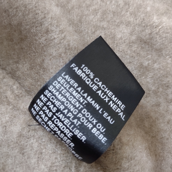 M. Miller luxury cashmere Made in Nepal crystals cardigan hoodie front zipper - Picture 11 of 12